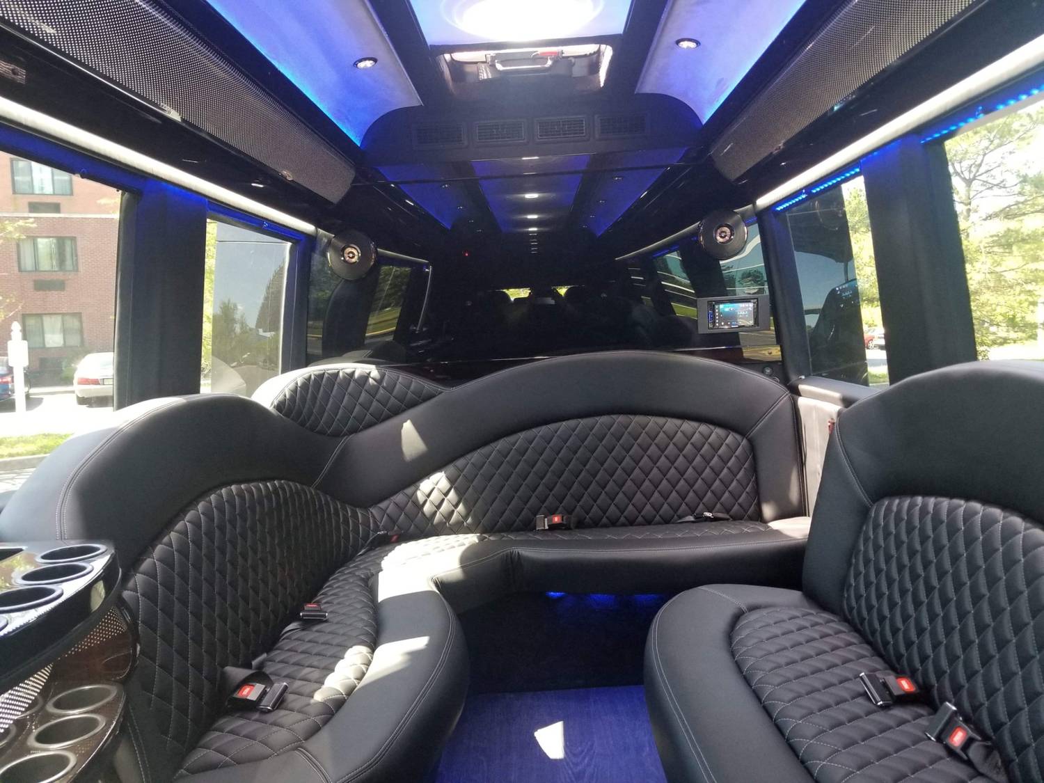 Comfortable interior for corporate group transportation in the Florida Keys